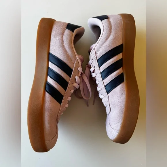 Adidas Pink and Navy VL Court 3.0 Sneakers, women’s size 8.5. Only worn 2x. - Picture 8 of 12